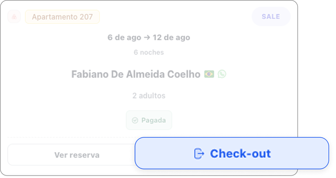 Registro del checkout de un huésped extranjero en Traveleros
